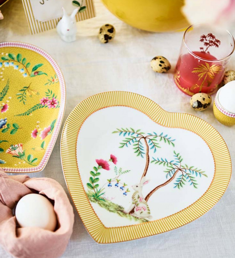 La Majorelle İkili Sarı Kalpli Tabak Seti 21.5cm