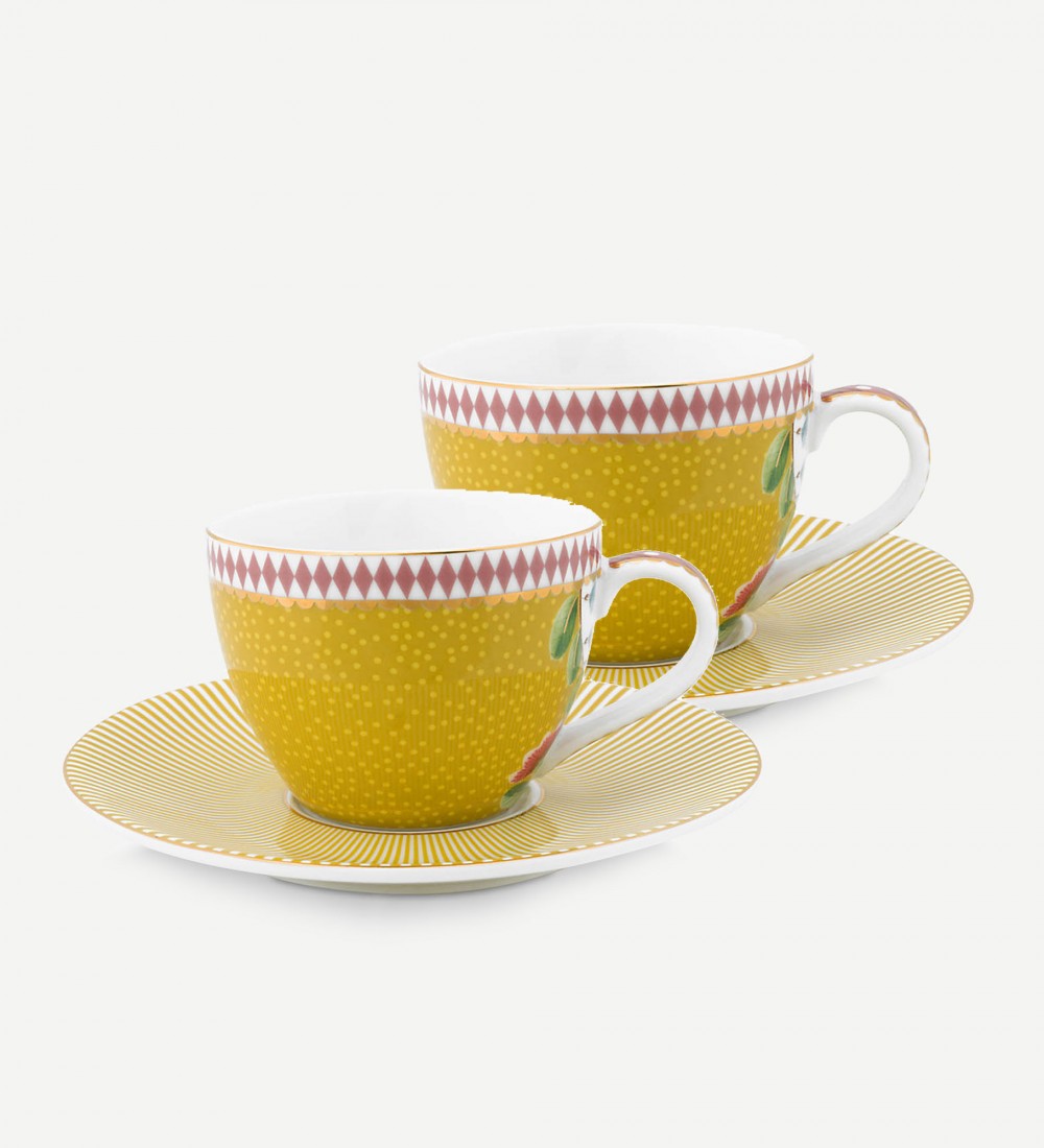 La Majorelle İkili Sarı Kahve Fincanı Seti 120 ml. 