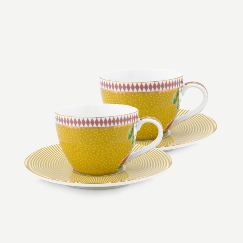 La Majorelle İkili Sarı Kahve Fincanı Seti 120 ml. 