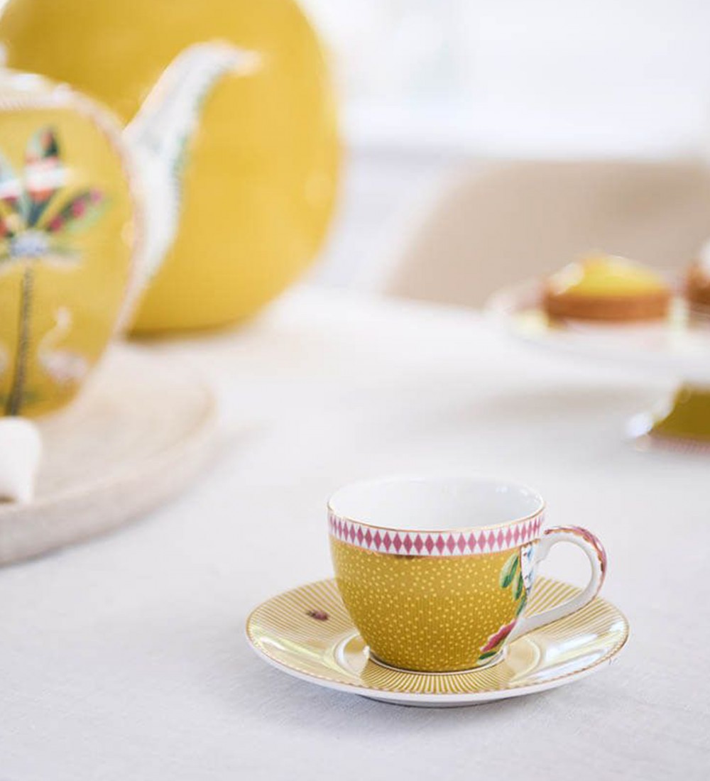 La Majorelle İkili Sarı Kahve Fincanı Seti 120 ml. 