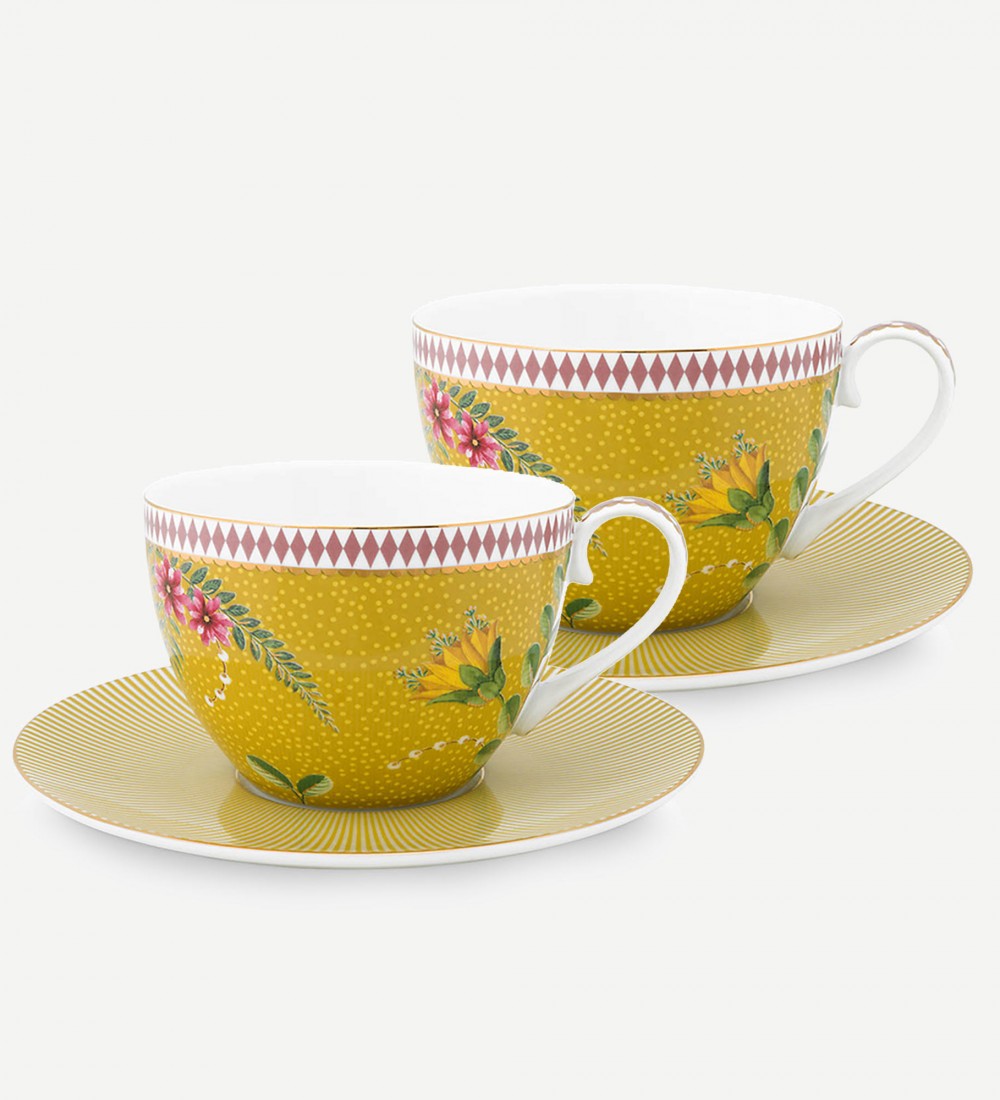 La Majorelle İkili Sarı Çay Fincanı Seti 280 ml.