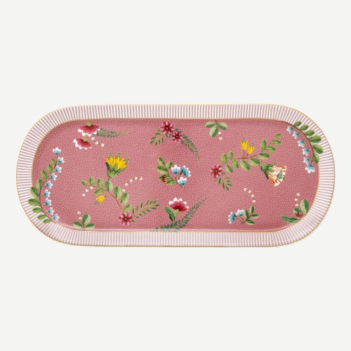 La Majorelle Pembe Oval Kek Servis Tabağı 33 cm 
