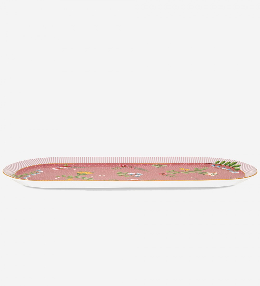 La Majorelle Pembe Oval Kek Servis Tabağı 33 cm 