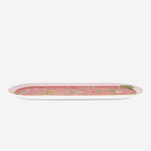 La Majorelle Pembe Oval Kek Servis Tabağı 33 cm 