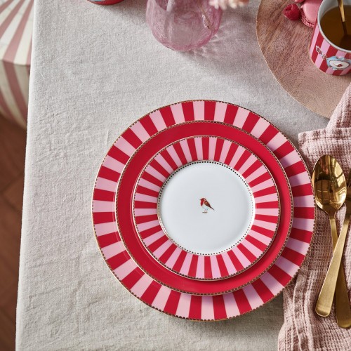 Love Birds Kırmızı Tabak 21 cm 