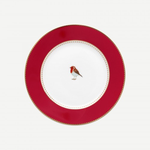 Love Birds Kırmızı Tabak 17 cm 