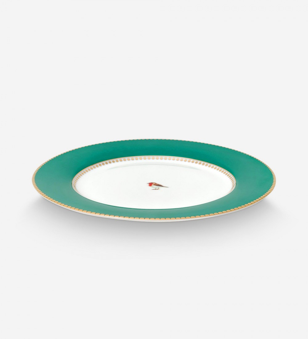 Love Birds Yeşil Tabak  21 cm