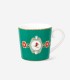 Love Birds Yeşil Madalyon Desenli  Küçük Mug 150 ml