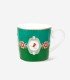Love Birds Yeşil Renkli Madalyon Desenli Küçük Mug 150 ml
