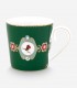 Love Birds Koyu Yeşil Madalyon Desenli Mug 250 ml