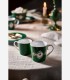 Love Birds Koyu Yeşil Madalyon Desenli Mug 250 ml