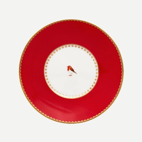 Love Birds Kırmızı Pembe Çizgili Kahve Fincanı 125 ml. 