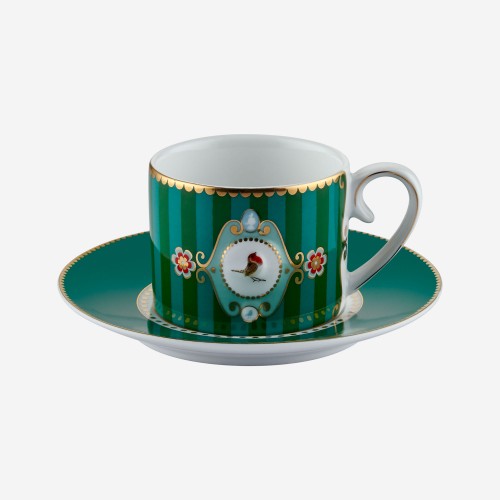 Love Birds Yeşil Kuşlu Kahve Fincanı 125 ml.