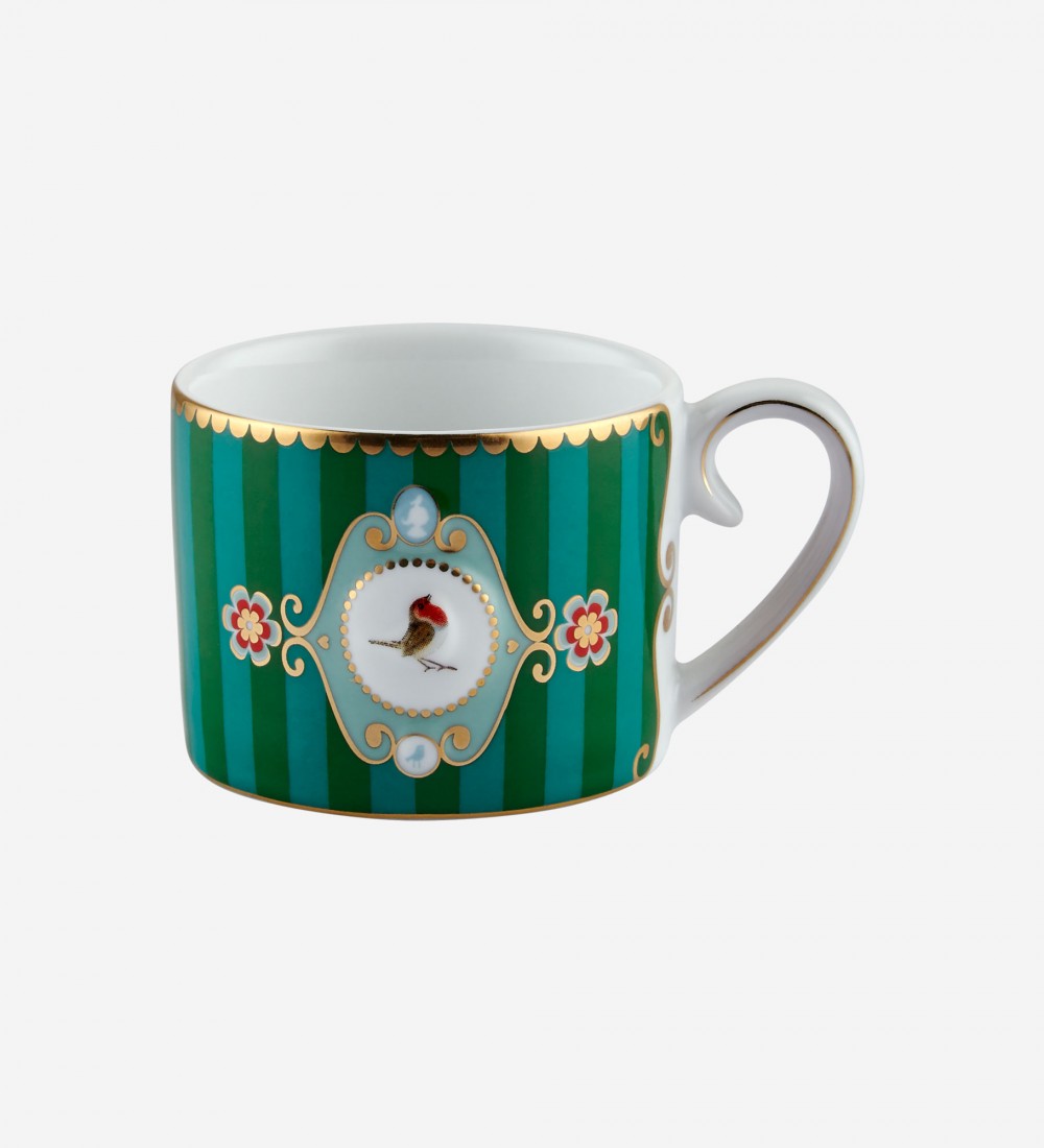 Love Birds Yeşil Kuşlu Kahve Fincanı 125 ml.