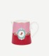 Love Birds Pembe/Kırmızı Madalyon Desenli Sütlük 270 ml
