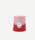 Love Birds Pembe/Kırmızı Madalyon Desenli Sütlük 270 ml