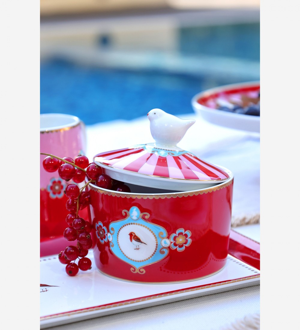 Love Birds Kırmızı Şekerlik 