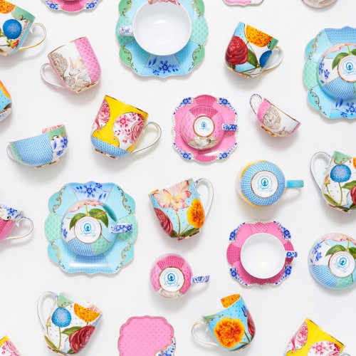 Royal Sarı Çiçek Desenli Büyük Mug