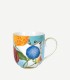 Royal Küçük Mug Beyaz / Mavi Çiçek Desenli