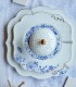 Royal Beyaz / Mavi Renkli Kahvaltı Tabağı 23,5 cm.