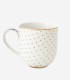 Royal Küçük Mug Beyaz Altın Puantiyeli