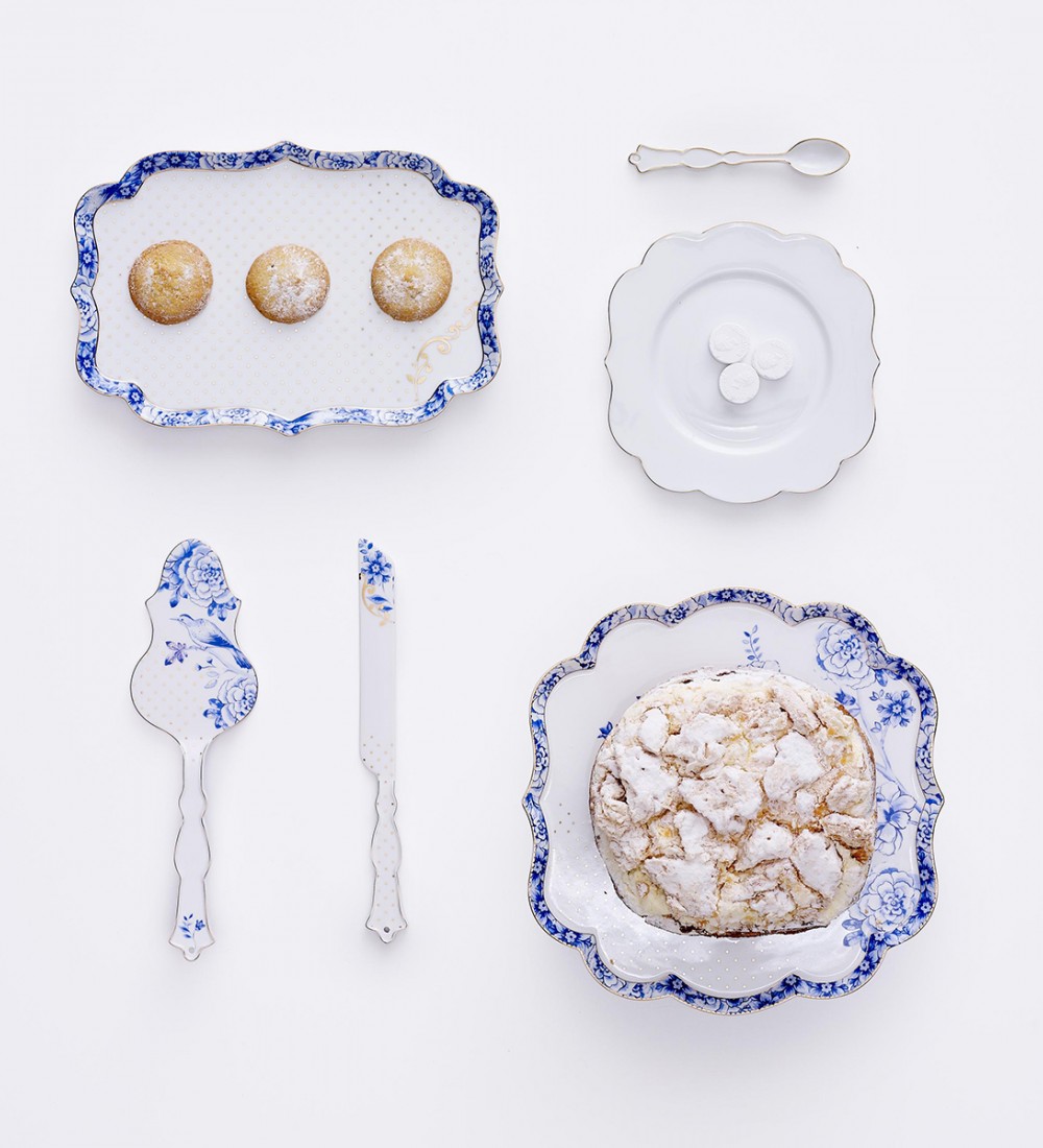 Royal Beyaz / Mavi Mini Kek Standı