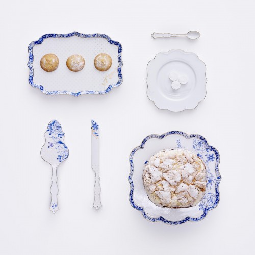 Royal Beyaz / Mavi Mini Kek Standı