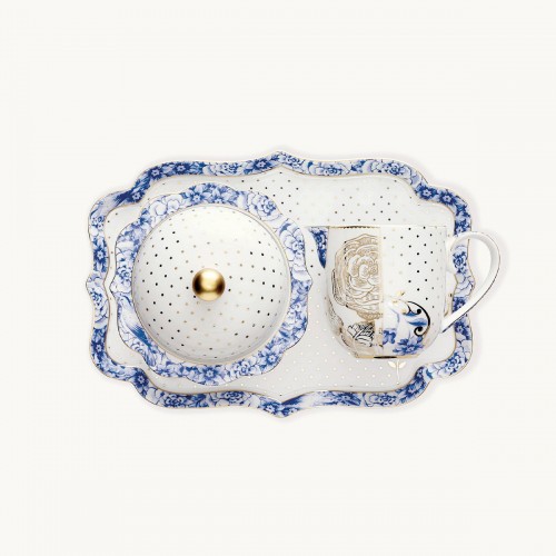 Royal Beyaz - Mavi Tepsi 26 cm. 