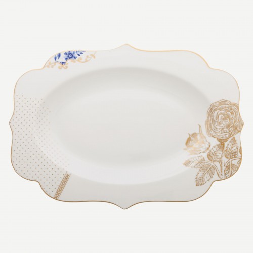 Royal Beyaz Oval Tepsi 40 cm.