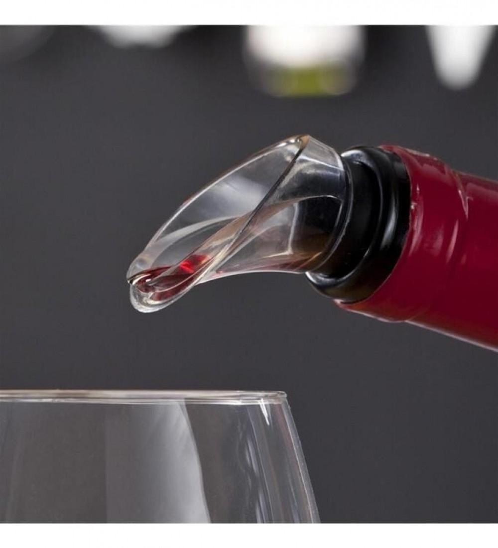 Vacu Vin Şarap Servis, Kristal, Siyah (2 parça)