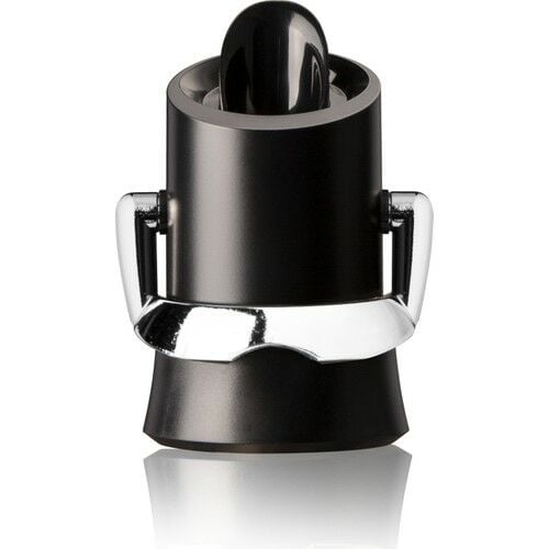 Vacu Vin Şampanya Kilit, Ağızlı ve Damla Korumalı, Siyah, Kutulu