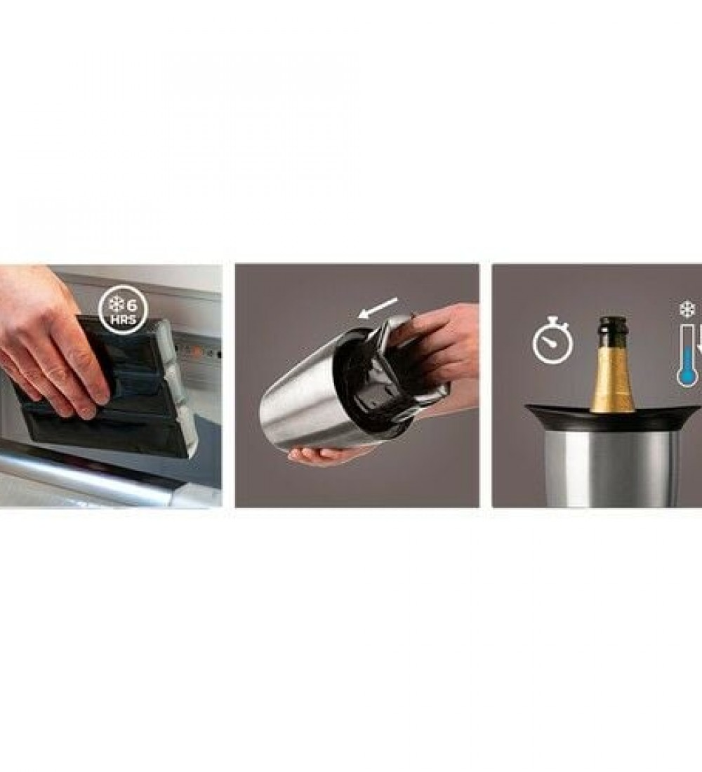 Vacu Vin Aktif Şampanya Soğutucu, Elegant Paslanmaz Çelik, Kutulu