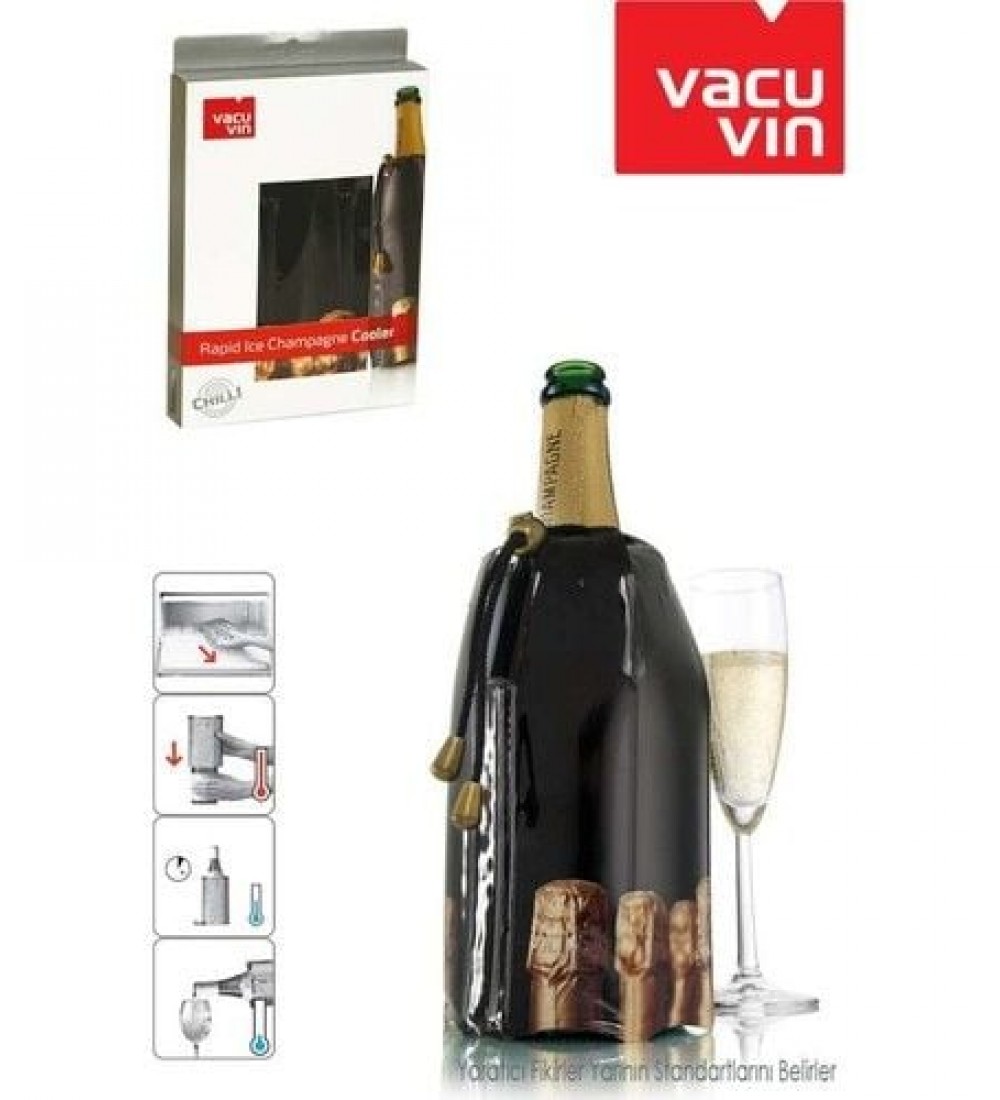 Vacu Vin Aktif Şampanya Soğutucu, Desenli