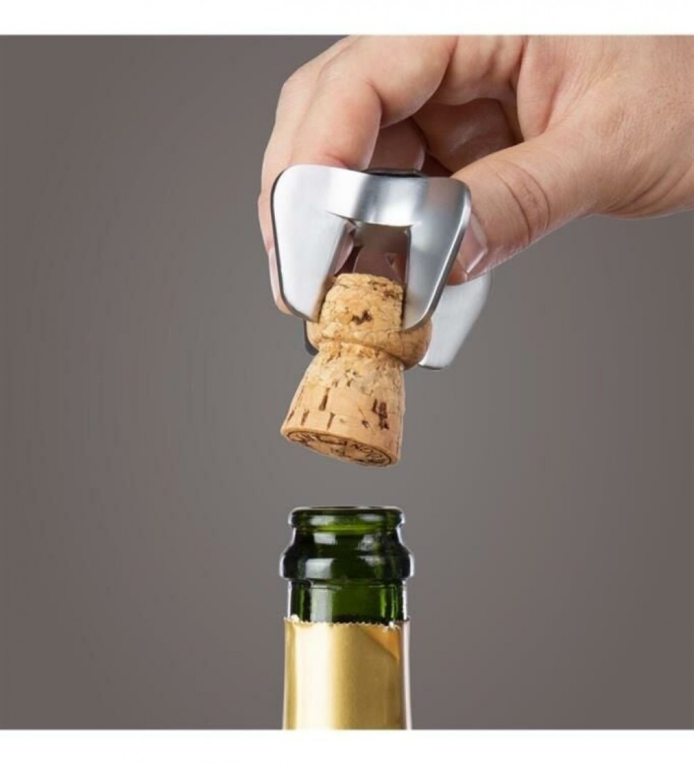 Vacu Vin Şampanya Aksesuar Seti (Şampanya Açacağı, Soğutucu, Servis & Stopper), Kutulu