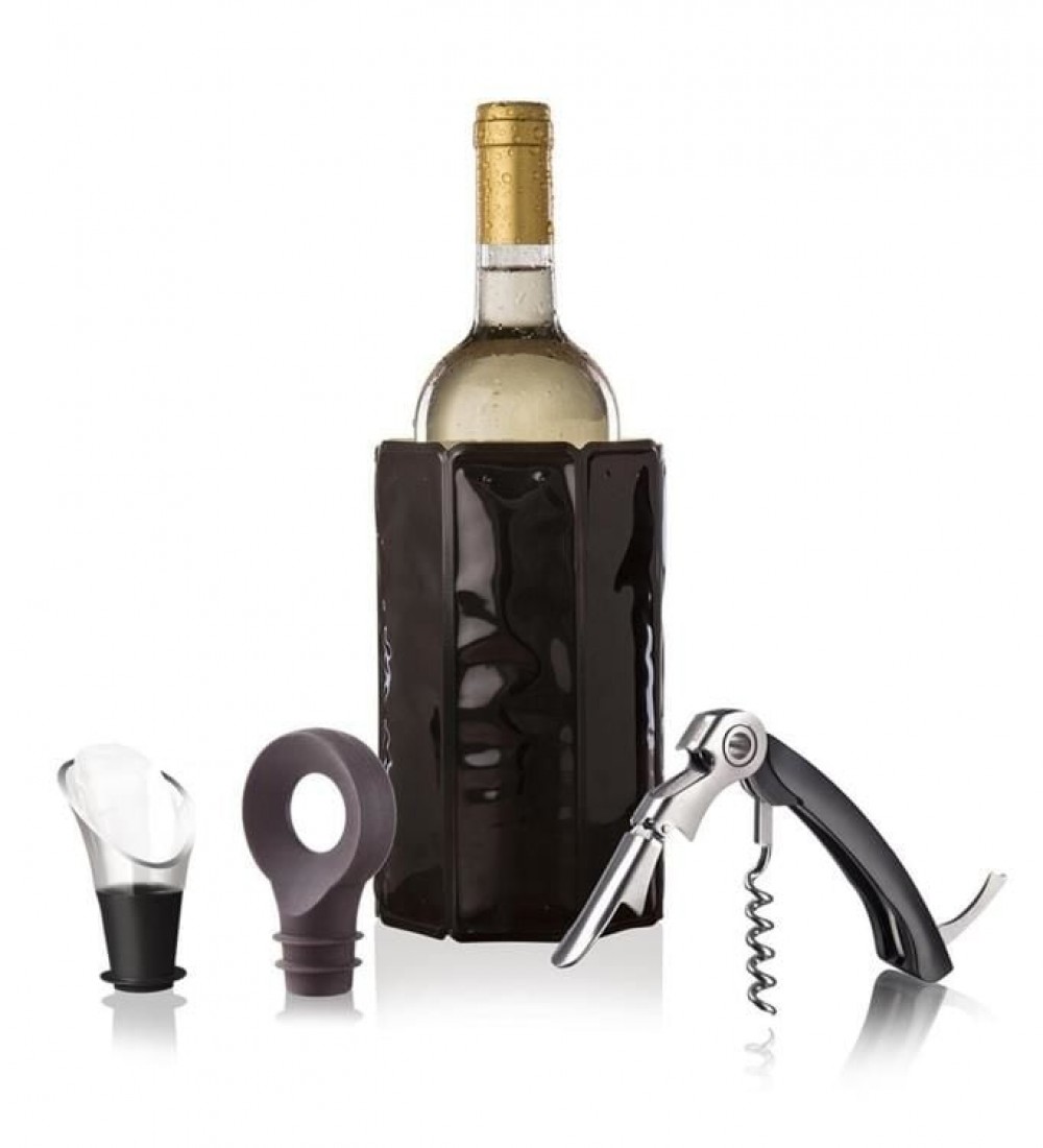Vacu Vin Şarap Seti, Klasik (4 Parça), Kutulu