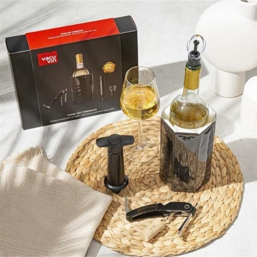 Vacu Vin Şarap Seti, Premium (4 Parça), Hediye Kutulu