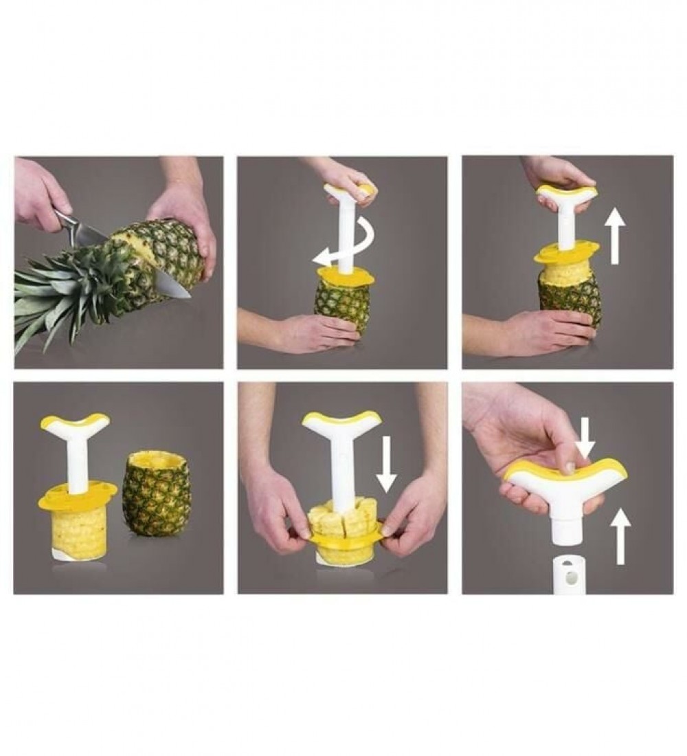 Vacu Vin Ananas Dilimleyici, Sarı & Beyaz