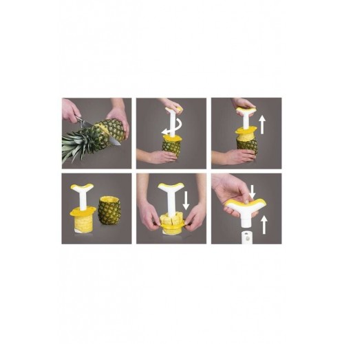 Vacu Vin Ananas Dilimleyici, Sarı & Beyaz