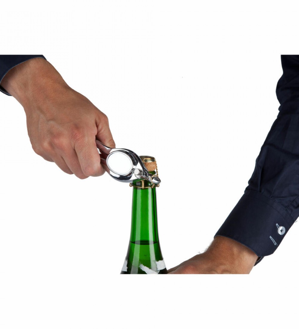 Vacu Vin Şampanya Şişe Açacağı, Gümüş, Kutulu