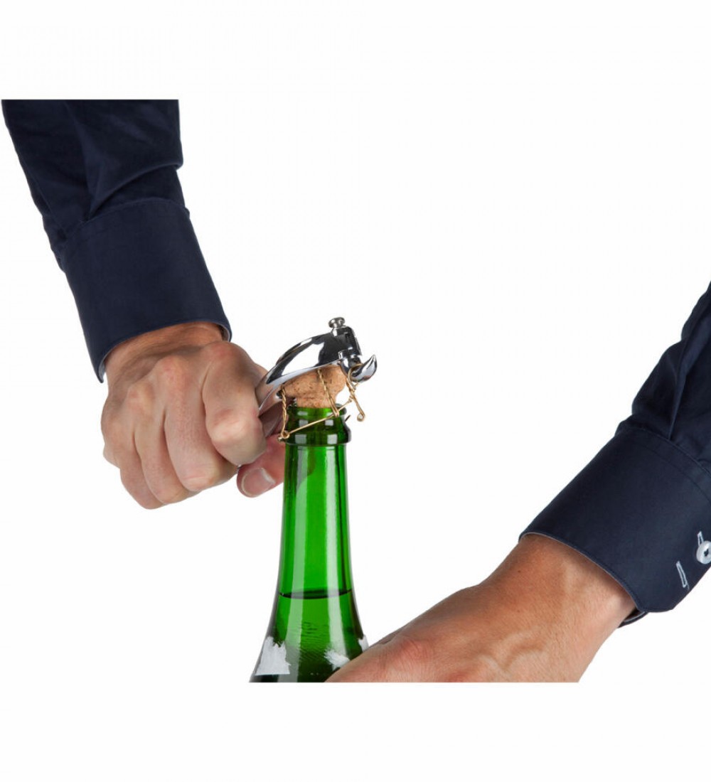 Vacu Vin Şampanya Şişe Açacağı, Gümüş, Kutulu