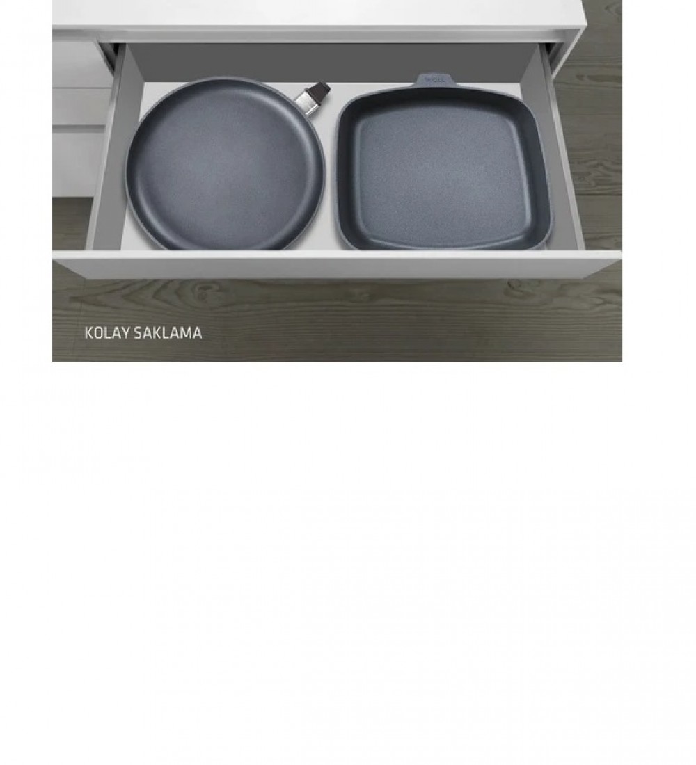 Nowo Titanium Kaplı Tava 28*28 Cm / Derinlik 6,5Cm İndüksiyon