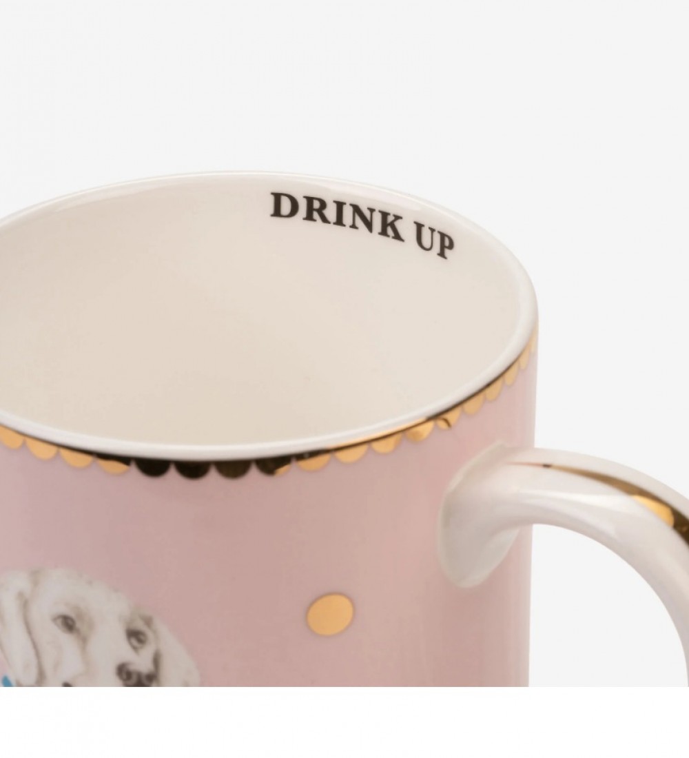 Yvonne Ellen Pembe Porselen Kupa 350 Ml Animals Collection