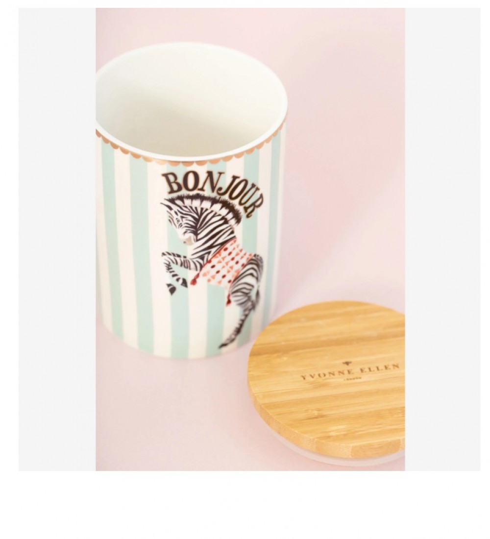 Yvonne Ellen Yeşil Porselen Saklama Kabı 10X15 Cm